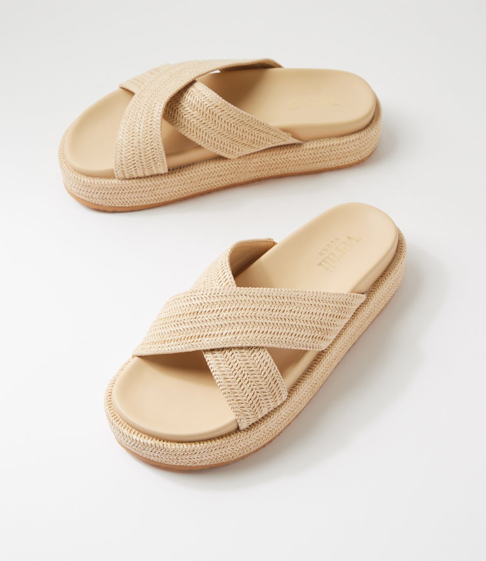Roman Natural Raffia Sandals