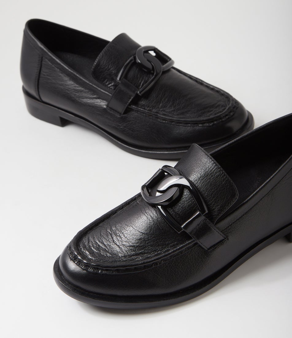Molys Xw Black Leather Loafers