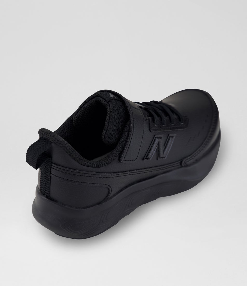 625 Junior Black Leather Sneakers