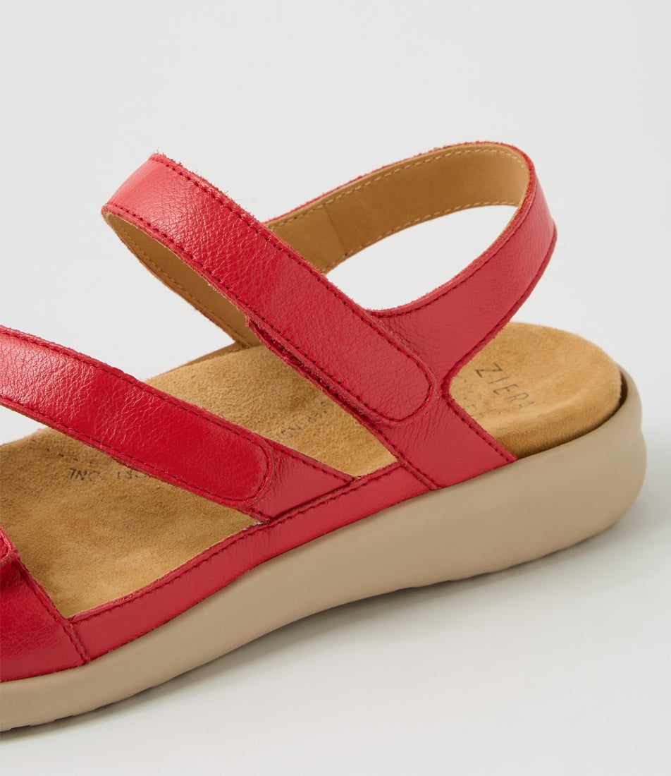 Boyde Xw Red Almond Leather Sandals