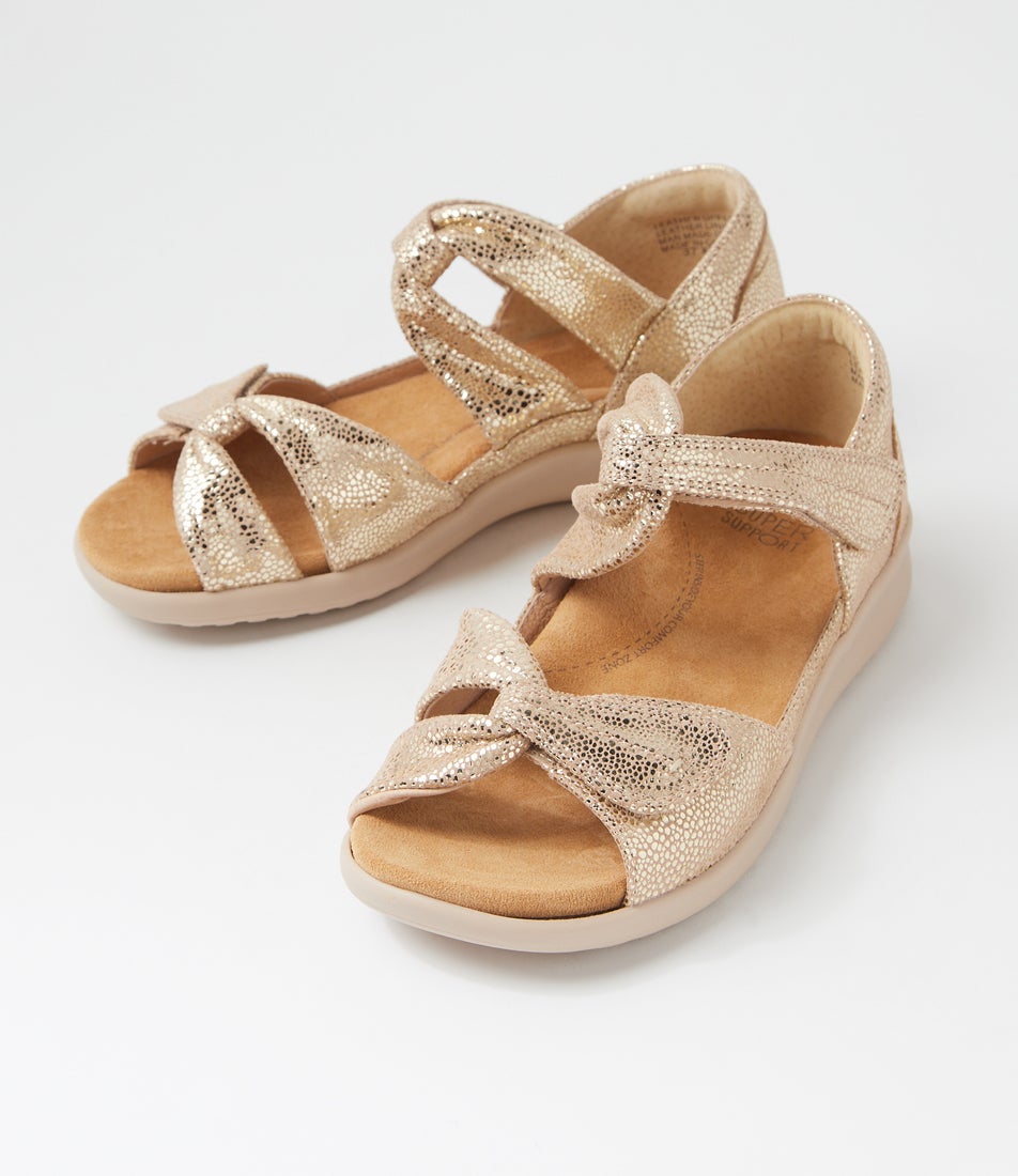 Bobbies Xw Champ Speckle Almond Leather Sandals