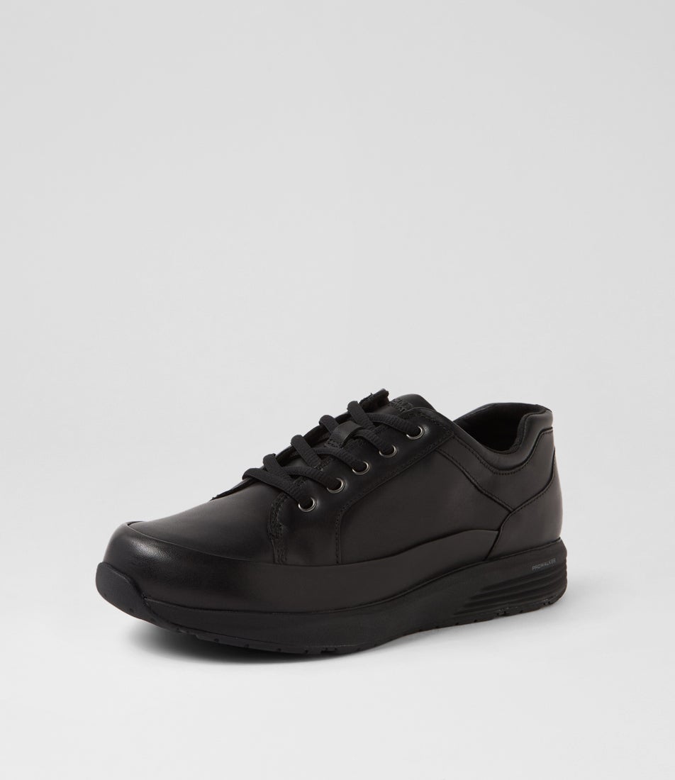 Prowalker Black Leather Sneakers