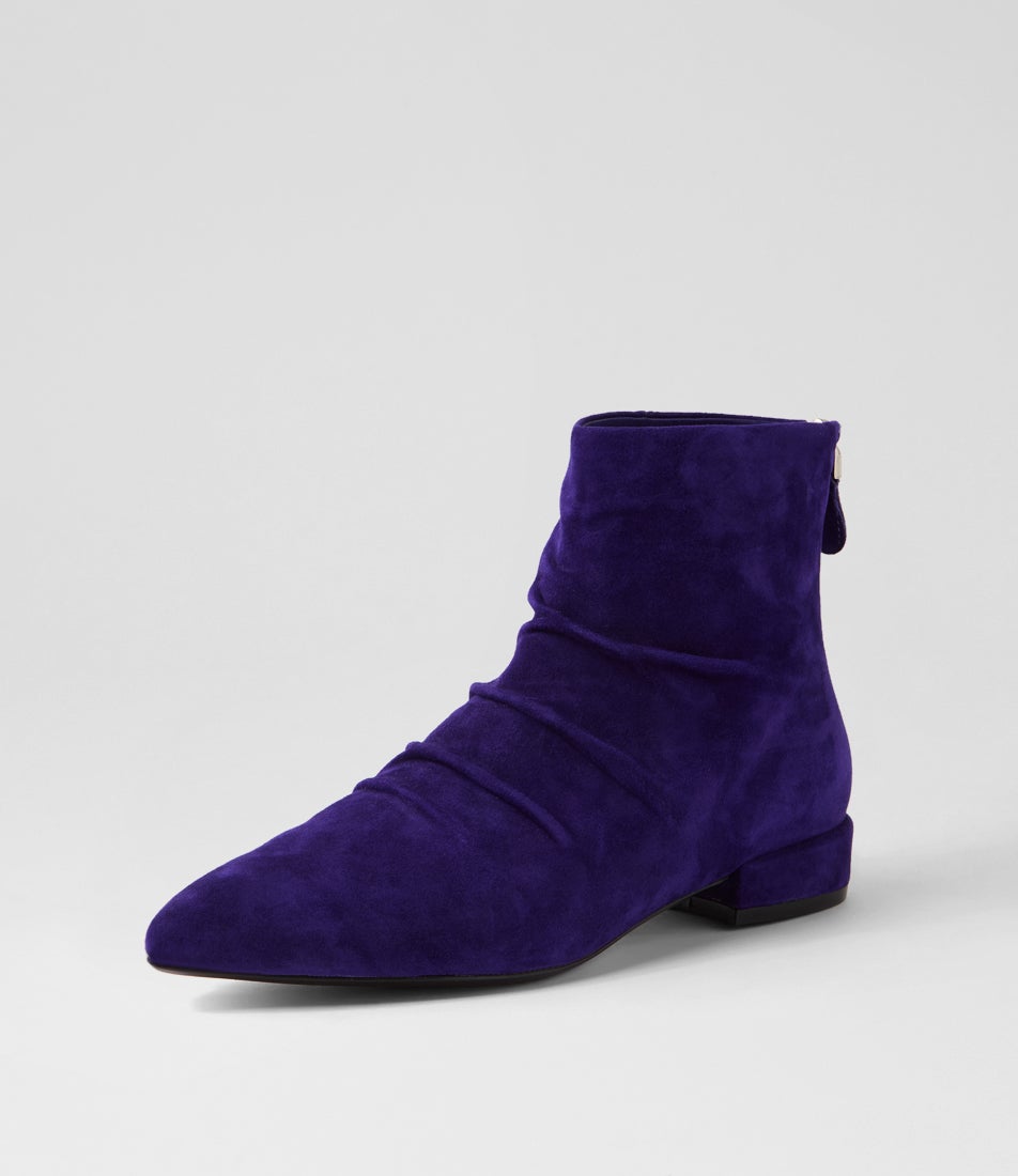Elpasos Royal Purple Suede Ankle Boots
