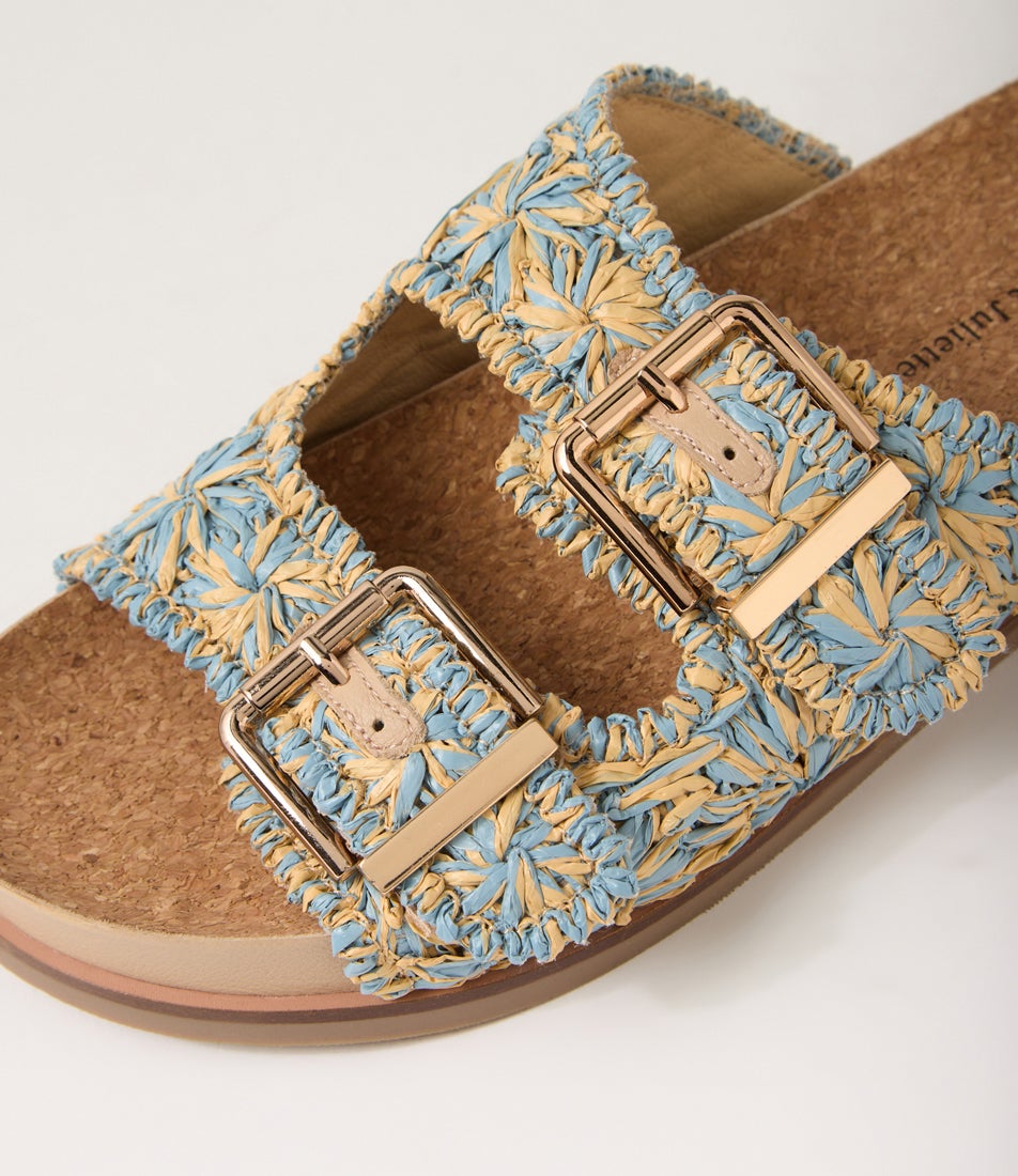 Quipp Denim Natural Fabric Slides