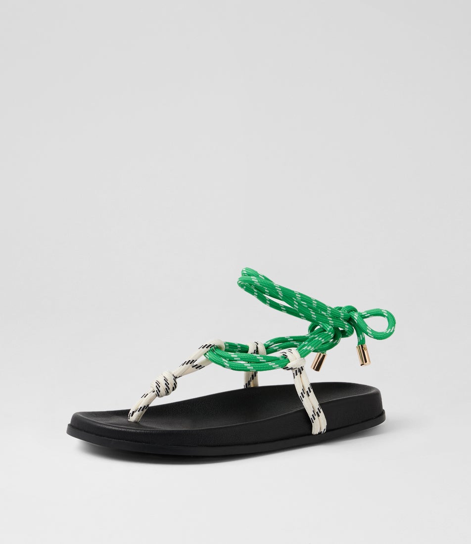 Hampa Cream Emerald Multi Sandals