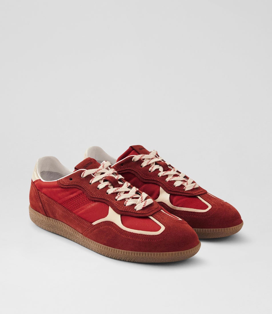 Tb 490 Rife Sheen Red Suede Sneakers