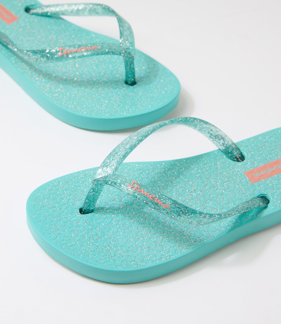 Glitter Toddler Blue Rubber Thongs