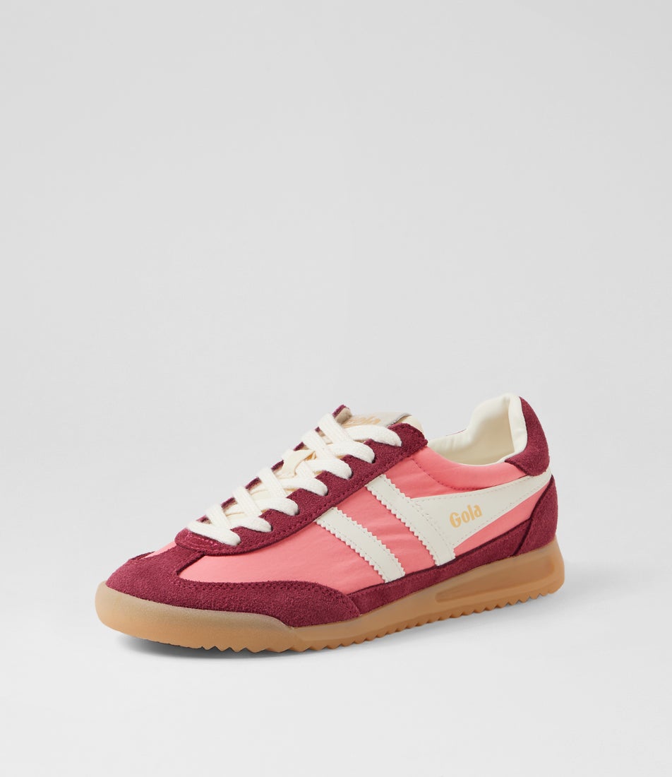 Firefly W Bubblegum Cerise White Suede Nylon Sneakers