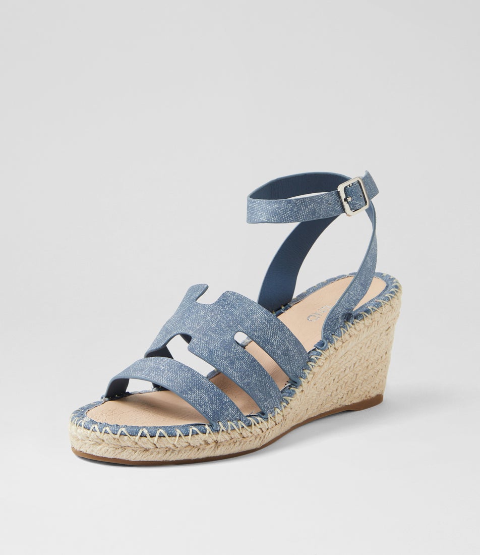 Gellies Blue Denim Leather Sandals Gellies Blue Denim Leather Sandals