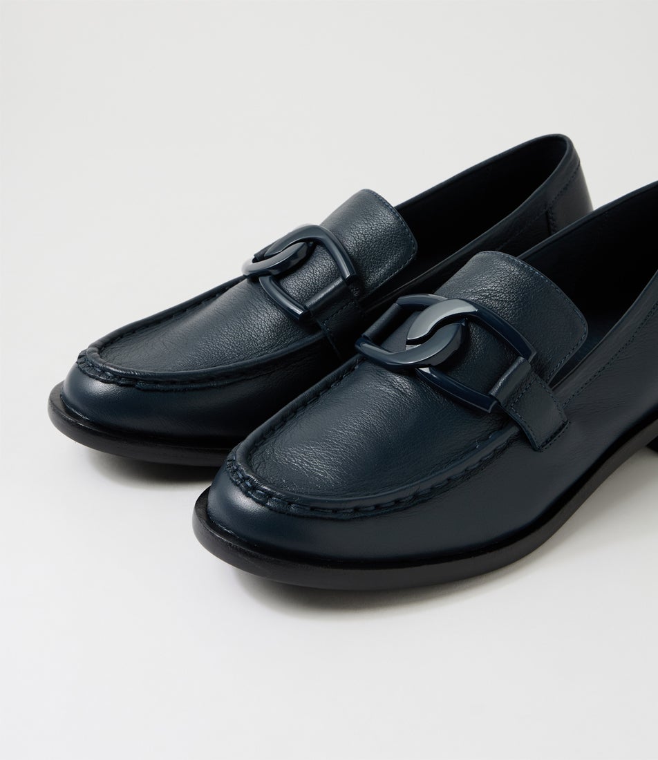 Molys Xw Navy Leather Loafers