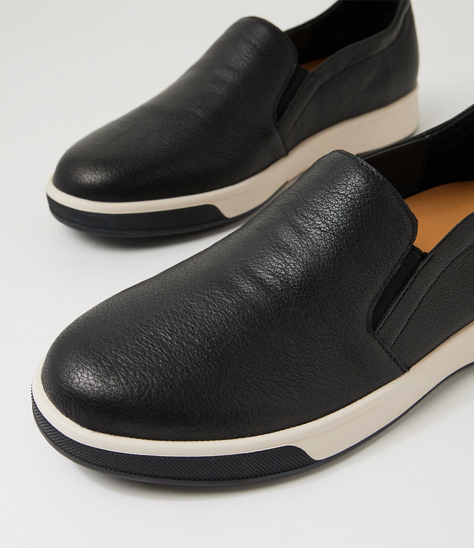Alizah Xf Black Leather Flat Shoes