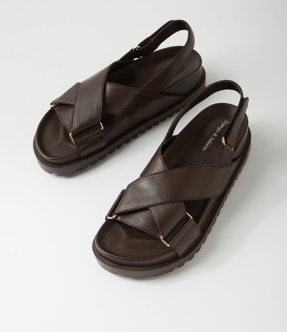 Ubari Choc Leather Sandals