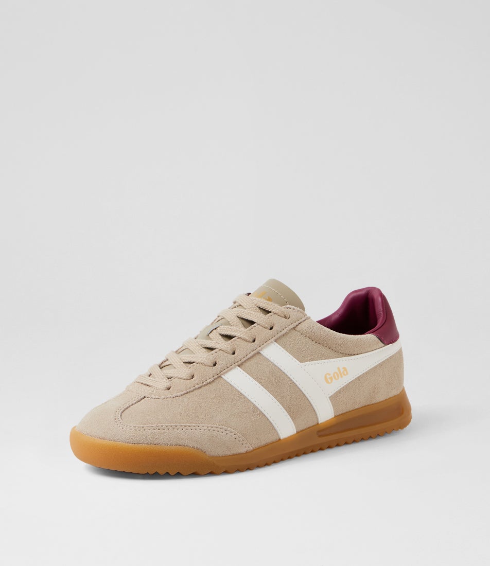 Torpedo W Bone Off White Cerise Suede Sneakers