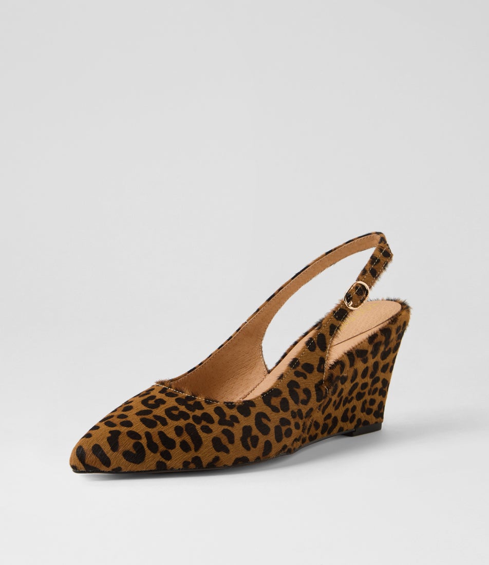 Cobbla Tan Leopard Pony Heels Cobbla Tan Leopard Pony Heels