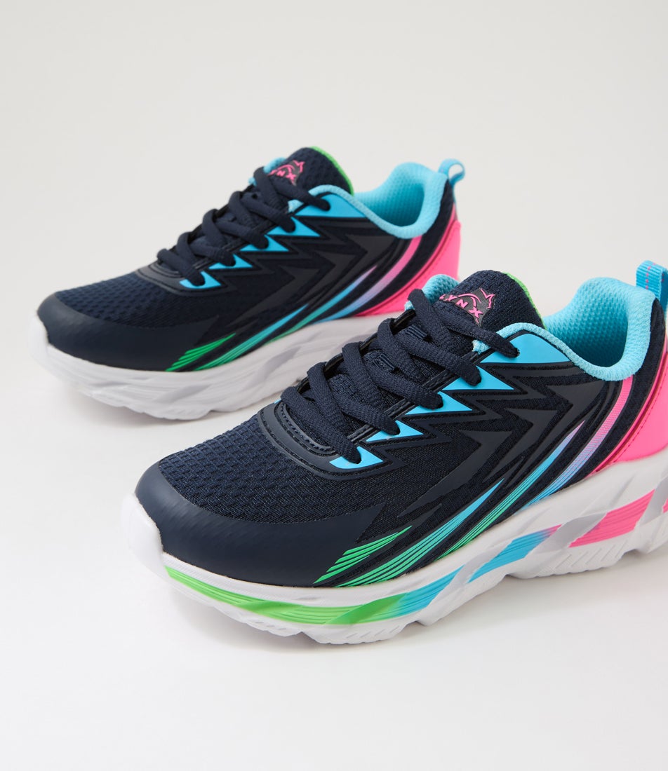 Ripper Junior Lace Navy Pink Mesh Sneakers