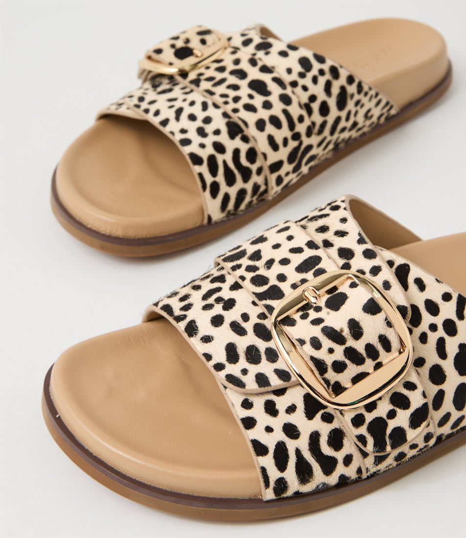 Swift Leopard Leather Slides