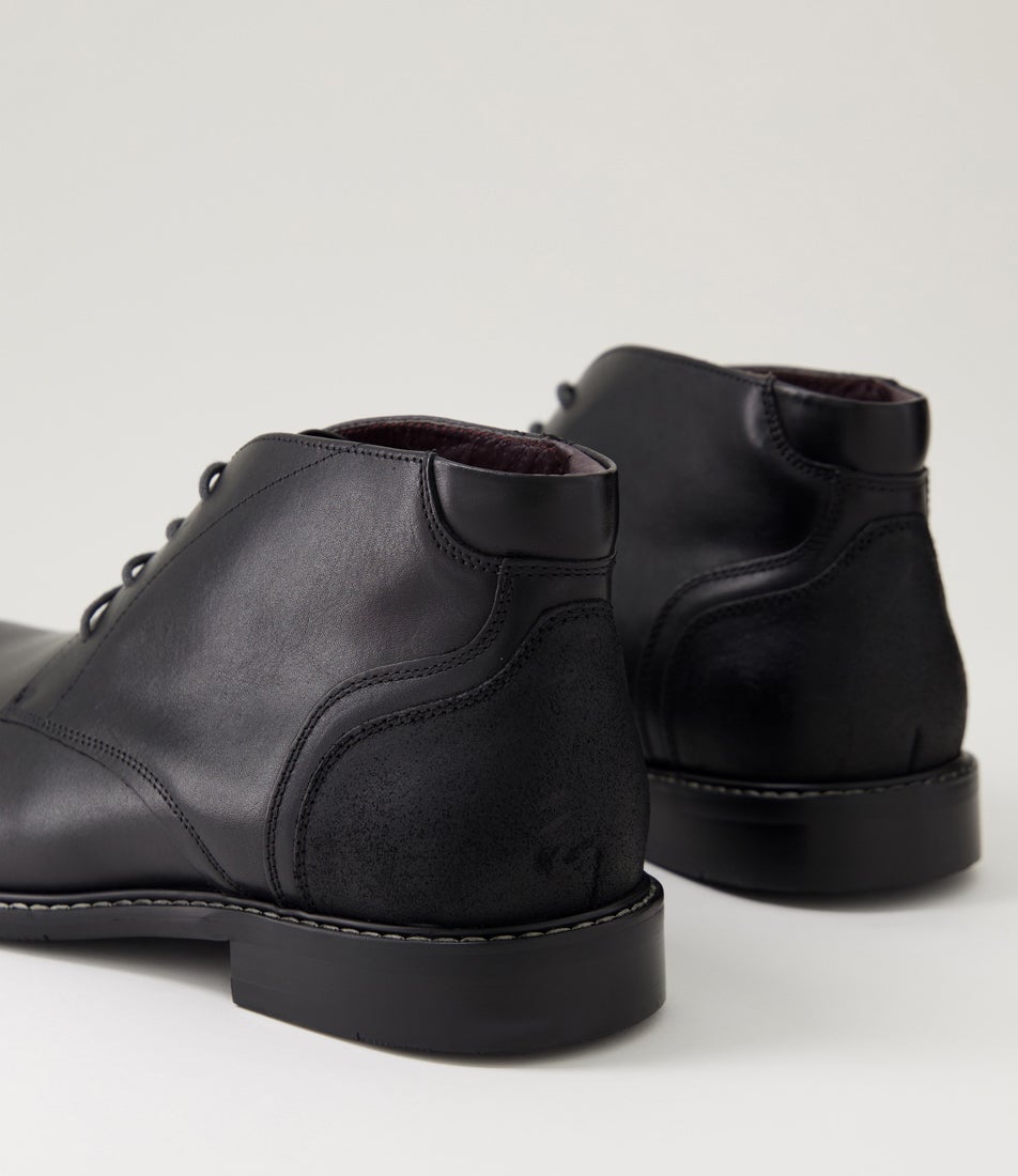 Banter Black Leather Lace Up Boots