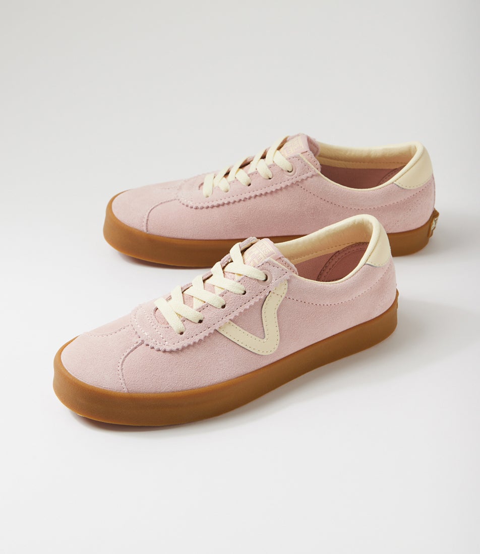 Sport Low W Gum Sepia Rose Suede Leather Sneakers