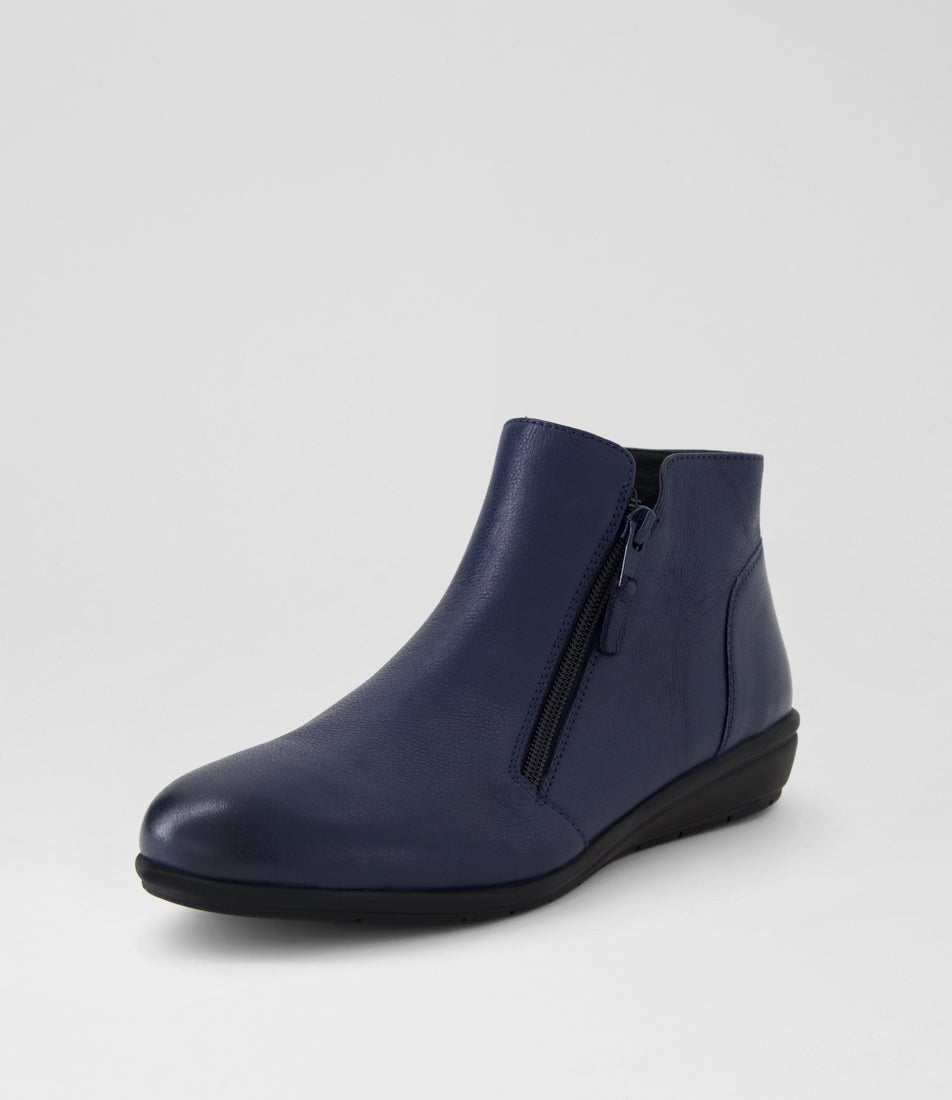 Fallenn Ocean Leather Ankle Boots