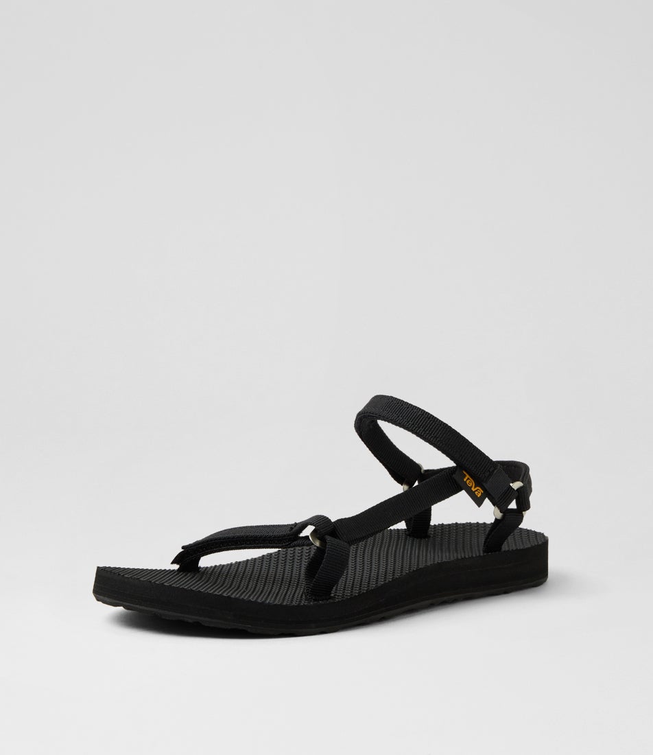 W Original Universal Slim Black Fabric Sandals