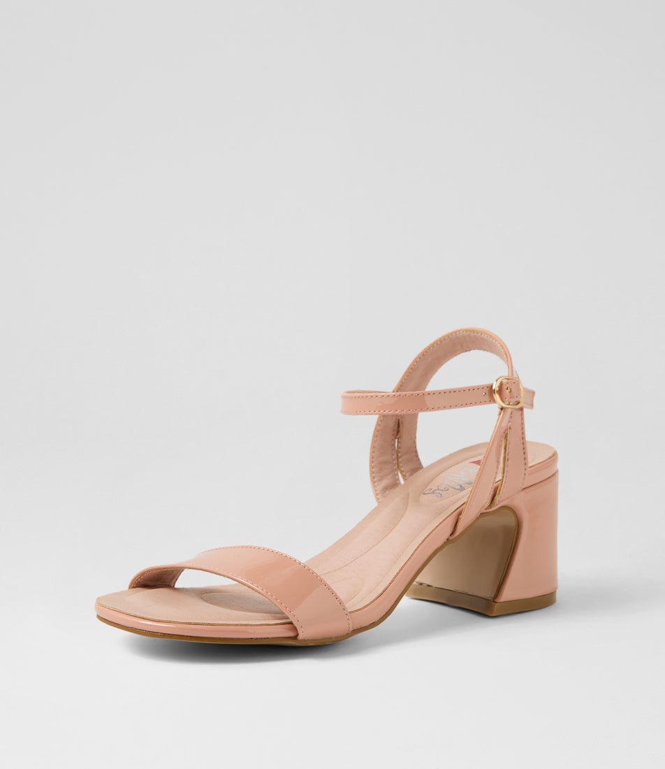 Strut Blush Patent Synthetic Sandals