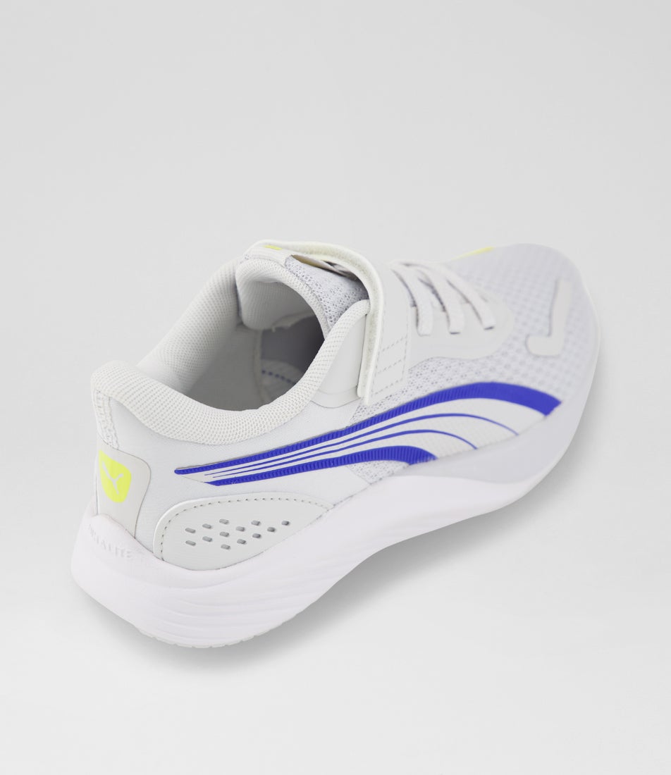 Pounce Lite Junior Feather Gray Royal Sapphire Mesh Sneakers