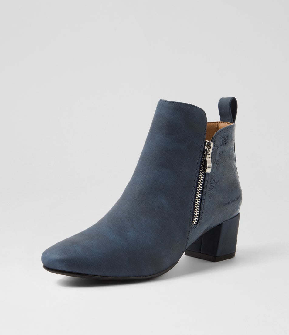 Hamble Navy Ankle Boots