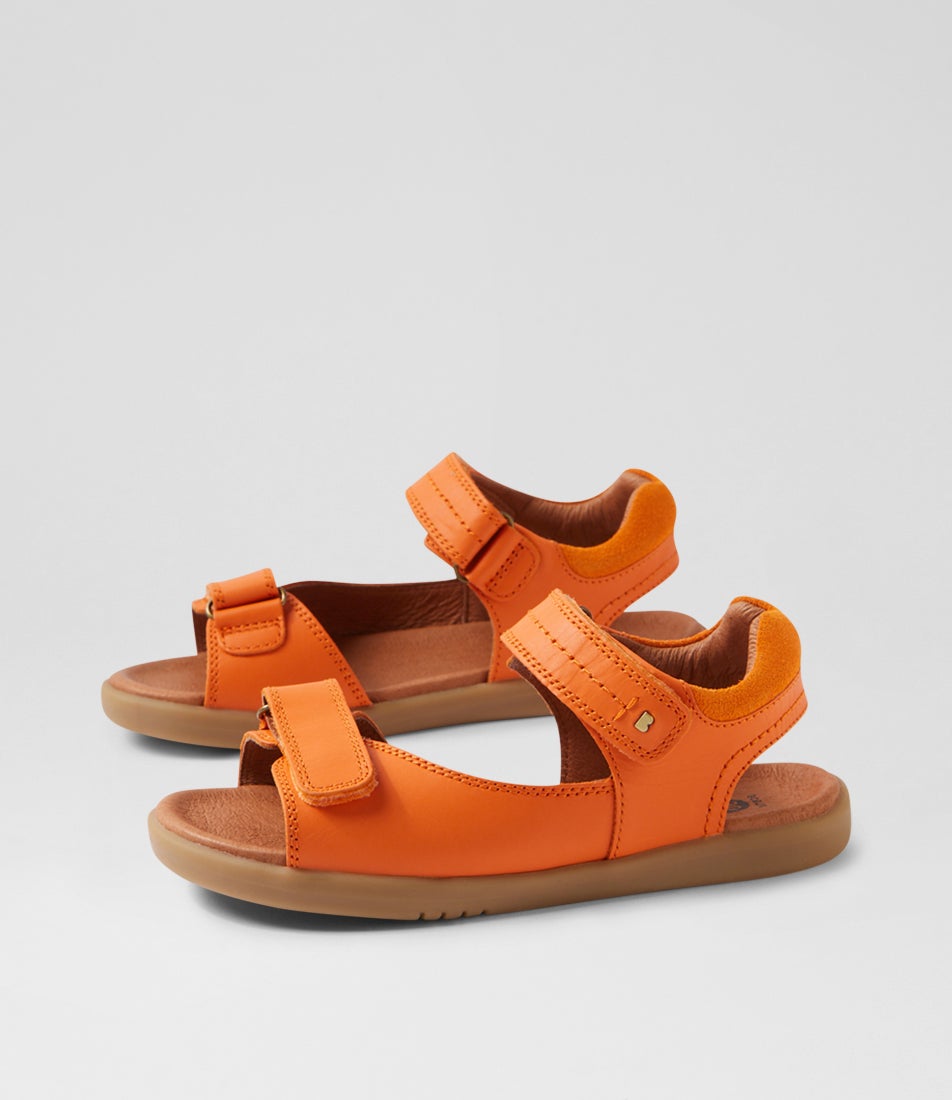 Kp Driftwood Junior Orange Peel Leather Sandals