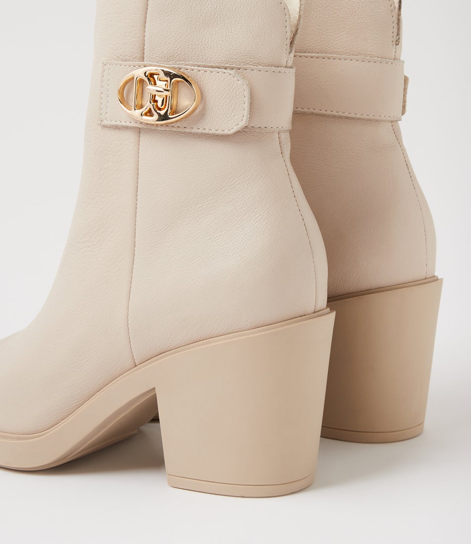 Learten Vanilla Leather Ankle Boots