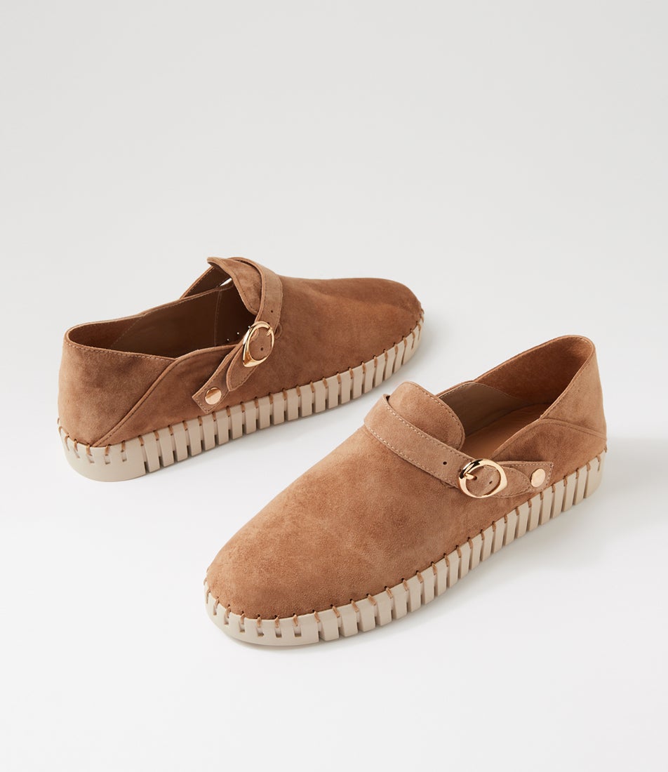 Halpha Light Choc Almond Suede Sneakers