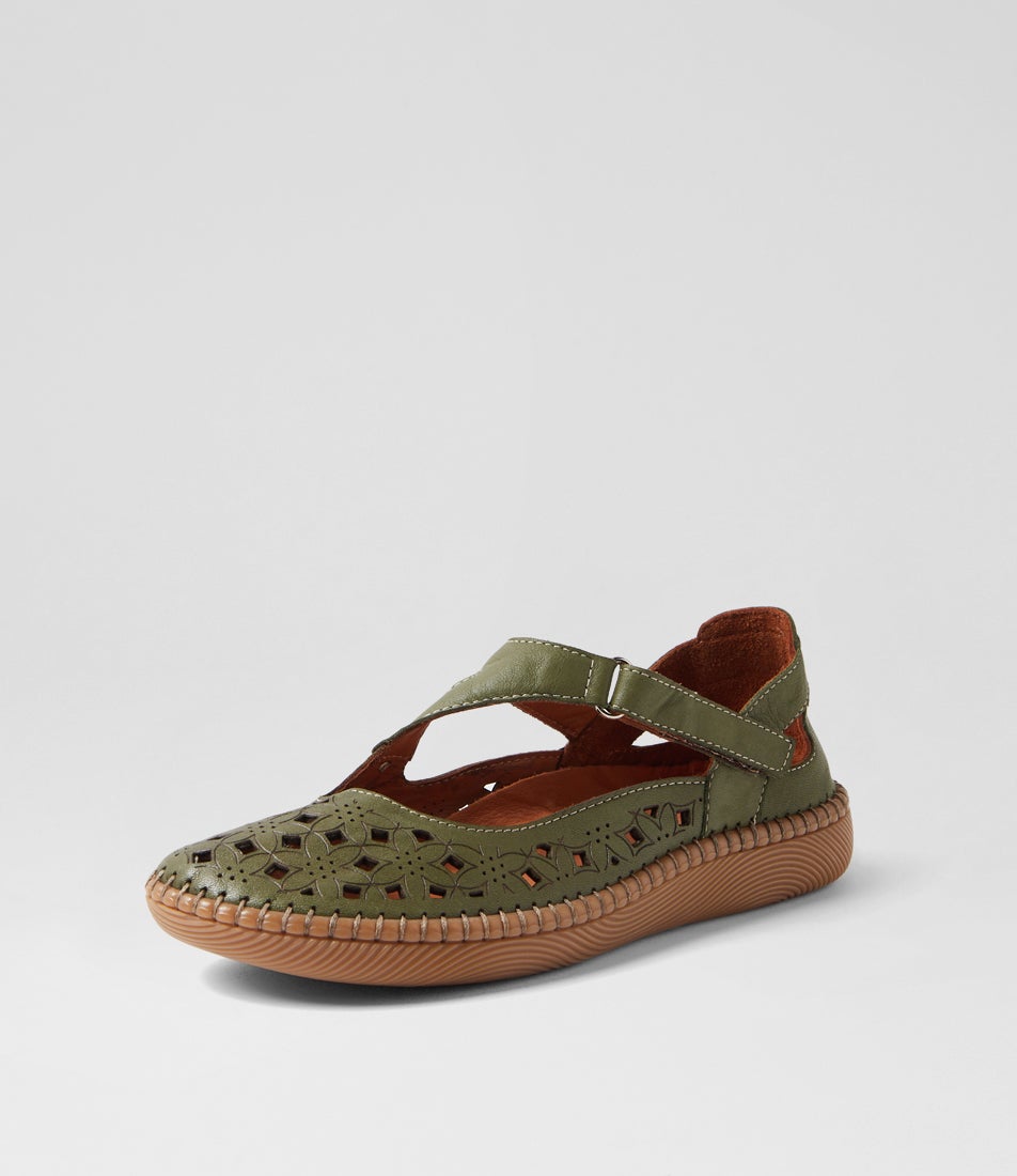 Molly Khaki Leather Ballet Flats Molly Khaki Leather Ballet Flats