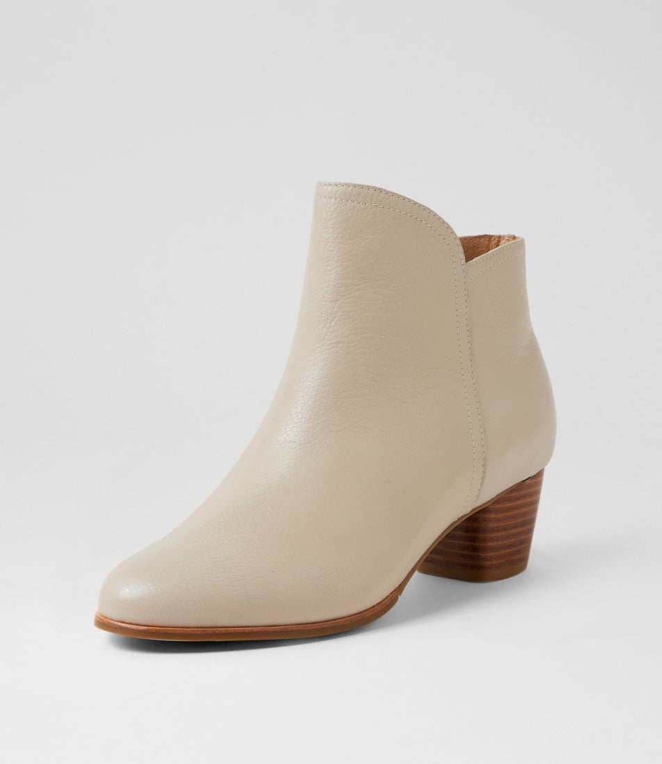 Gebben W Almond Leather Ankle Boots
