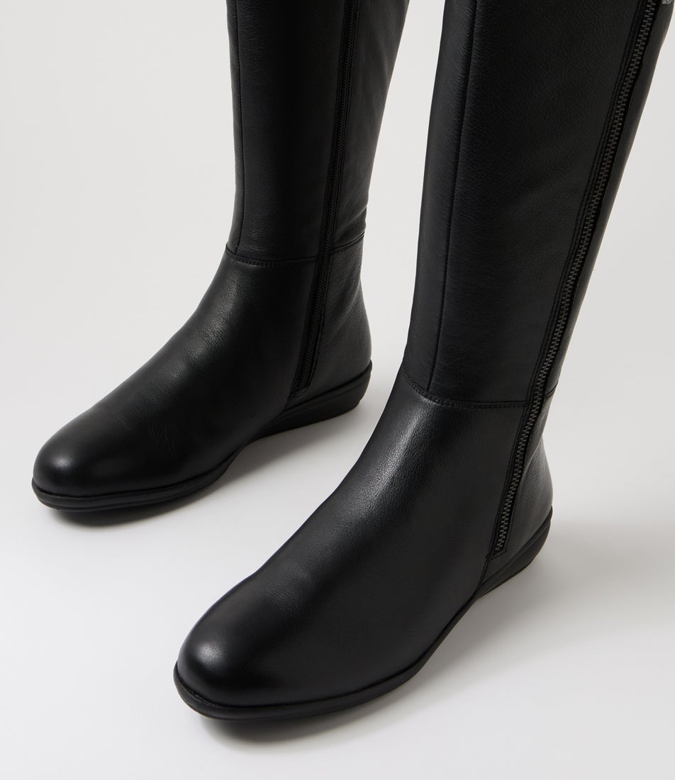 Fillies Black Leather Knee High Boots Fillies Black Leather Knee High Boots
