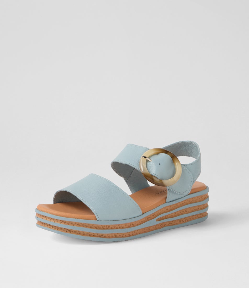 Cubbie Denim Leather Sandals
