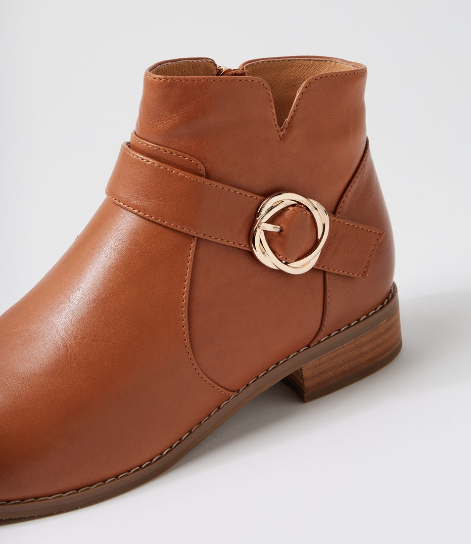 Barleys Dark Rum Leather Ankle Boots