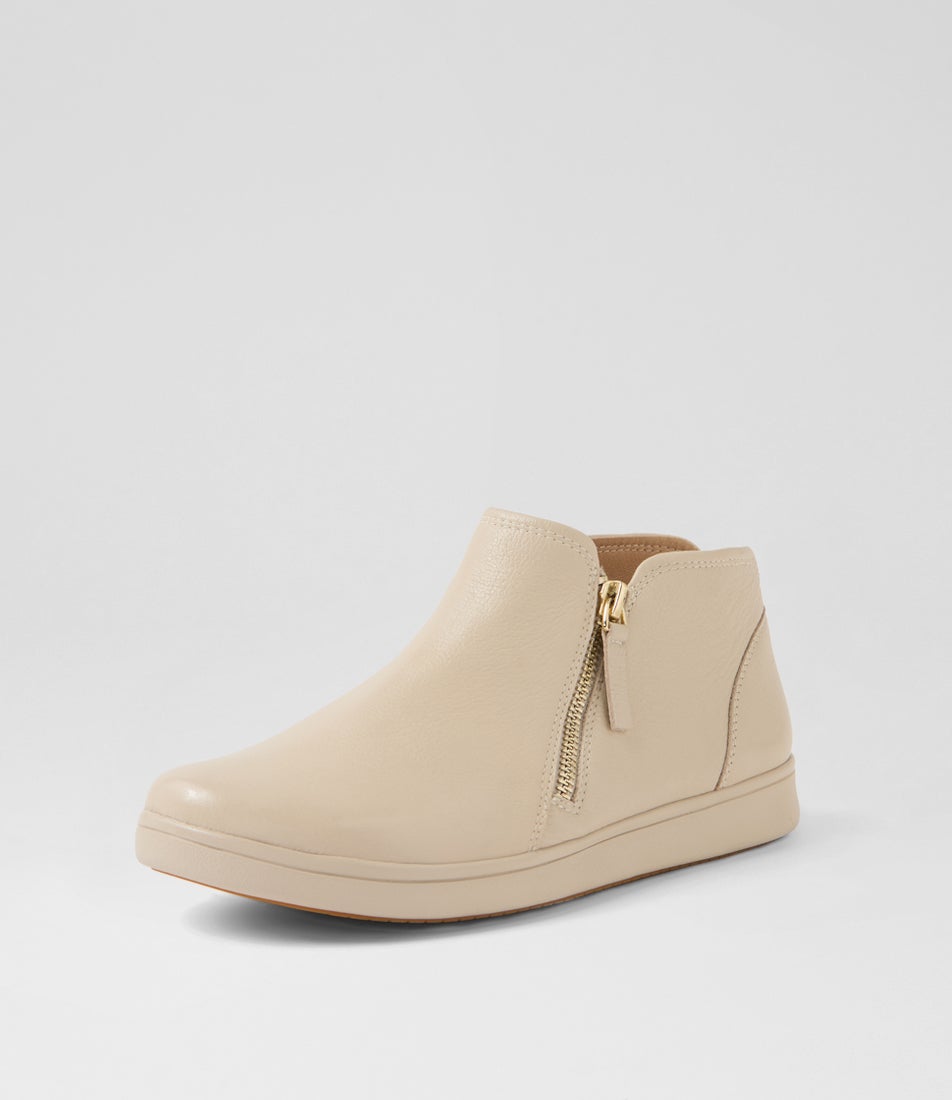 Donnies Xf Almond Leather Ankle Boots