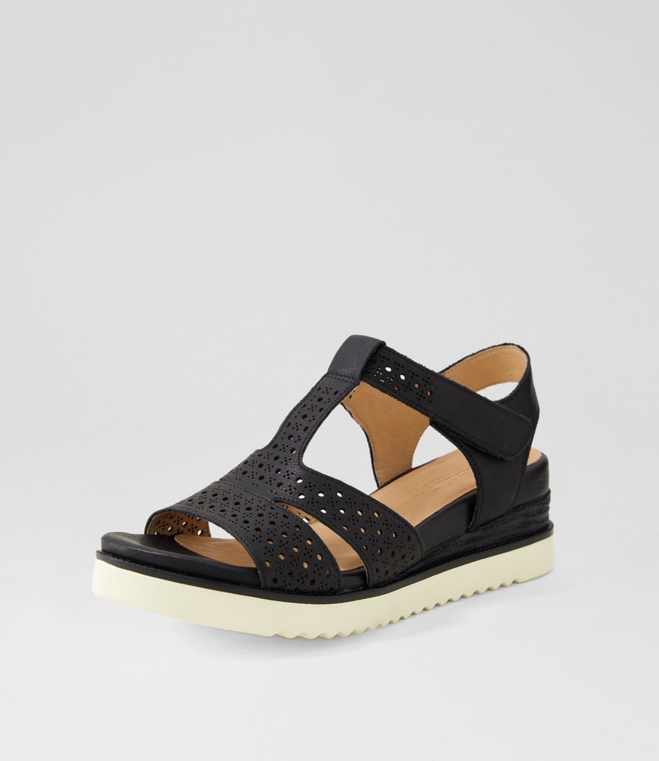 Social Black Leather Sandals