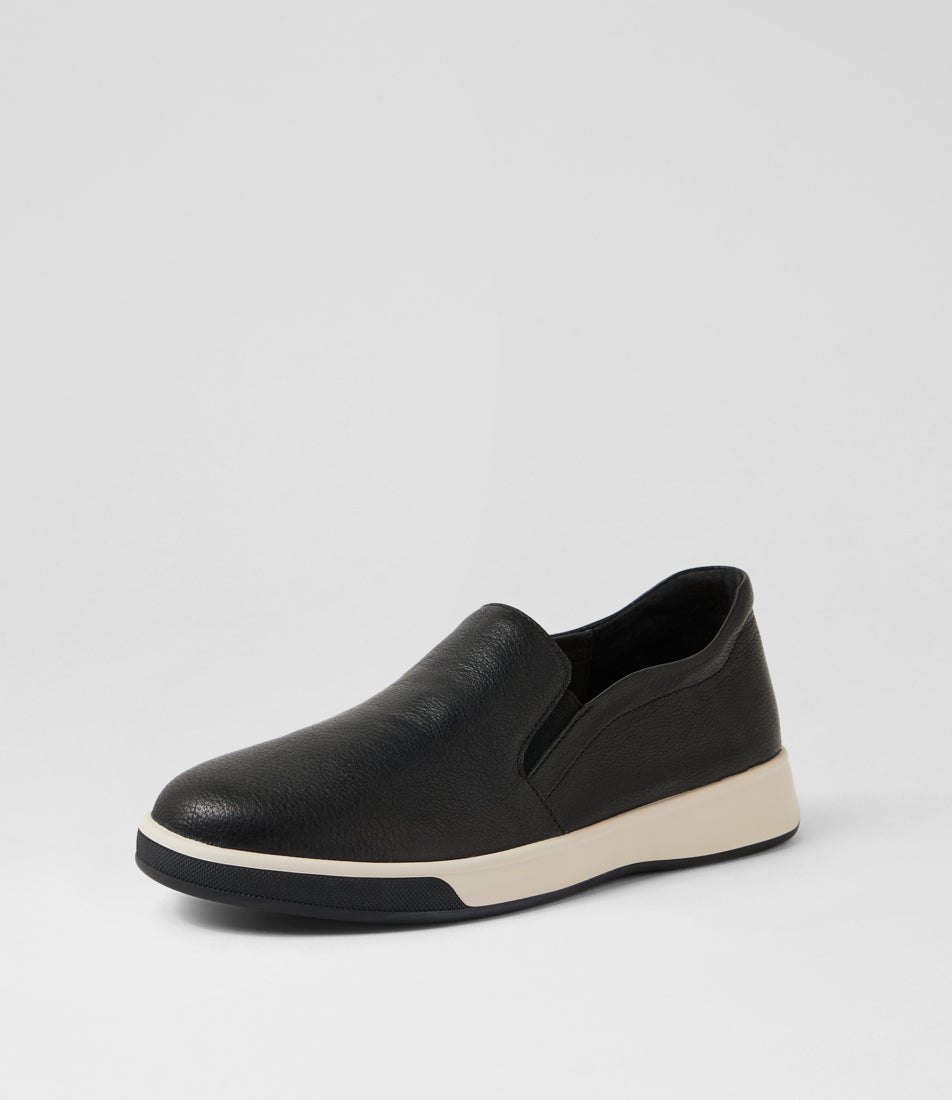 Alizah Xf Black Leather Flat Shoes