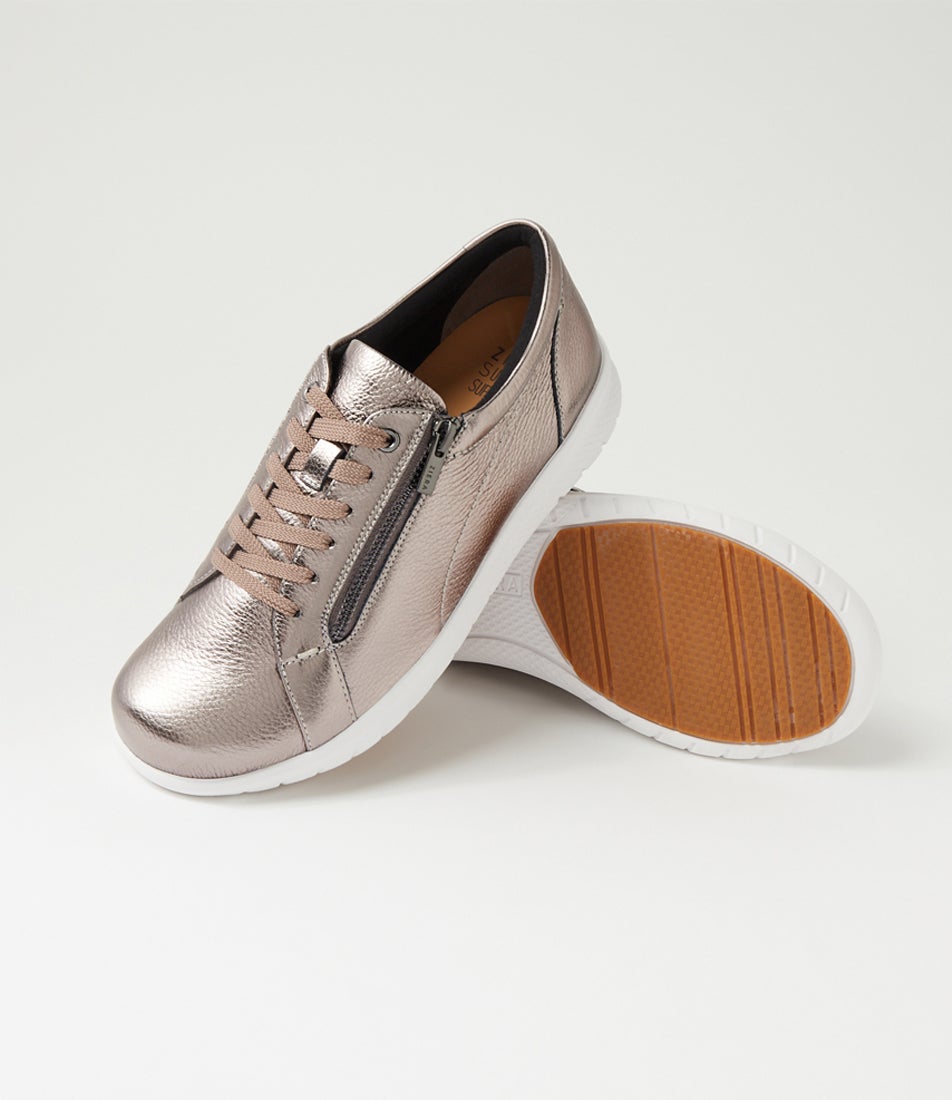 Solar Xf Pewter Tumble Leather Sneakers