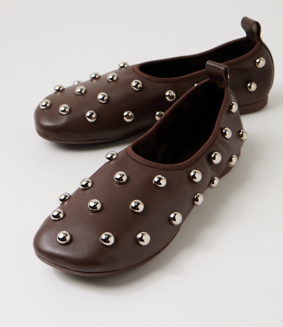 Lehen Choc Leather Flat Shoes