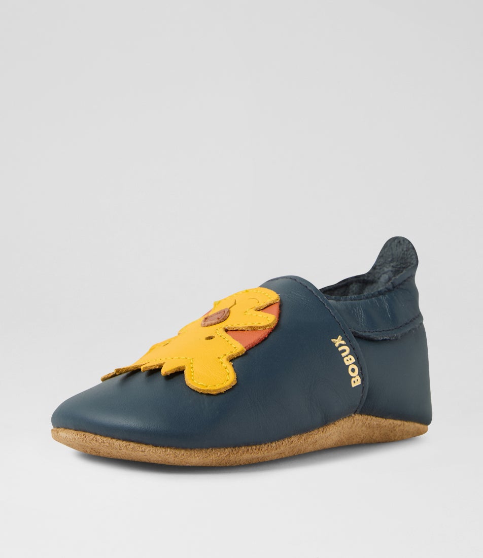 Ss Tiger Infant Navy Leather Flat Shoes