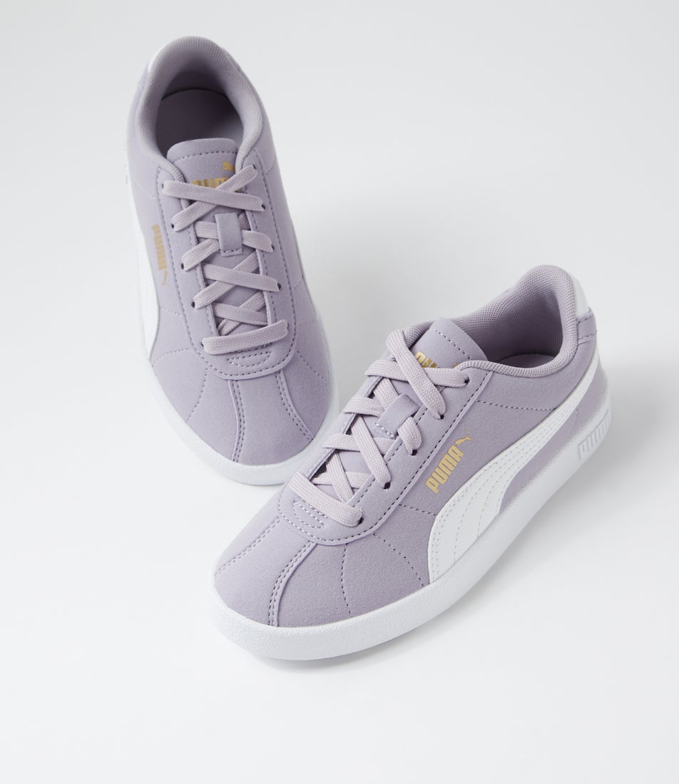 Club 2 Junior Lilac Crush White Suede Sneakers