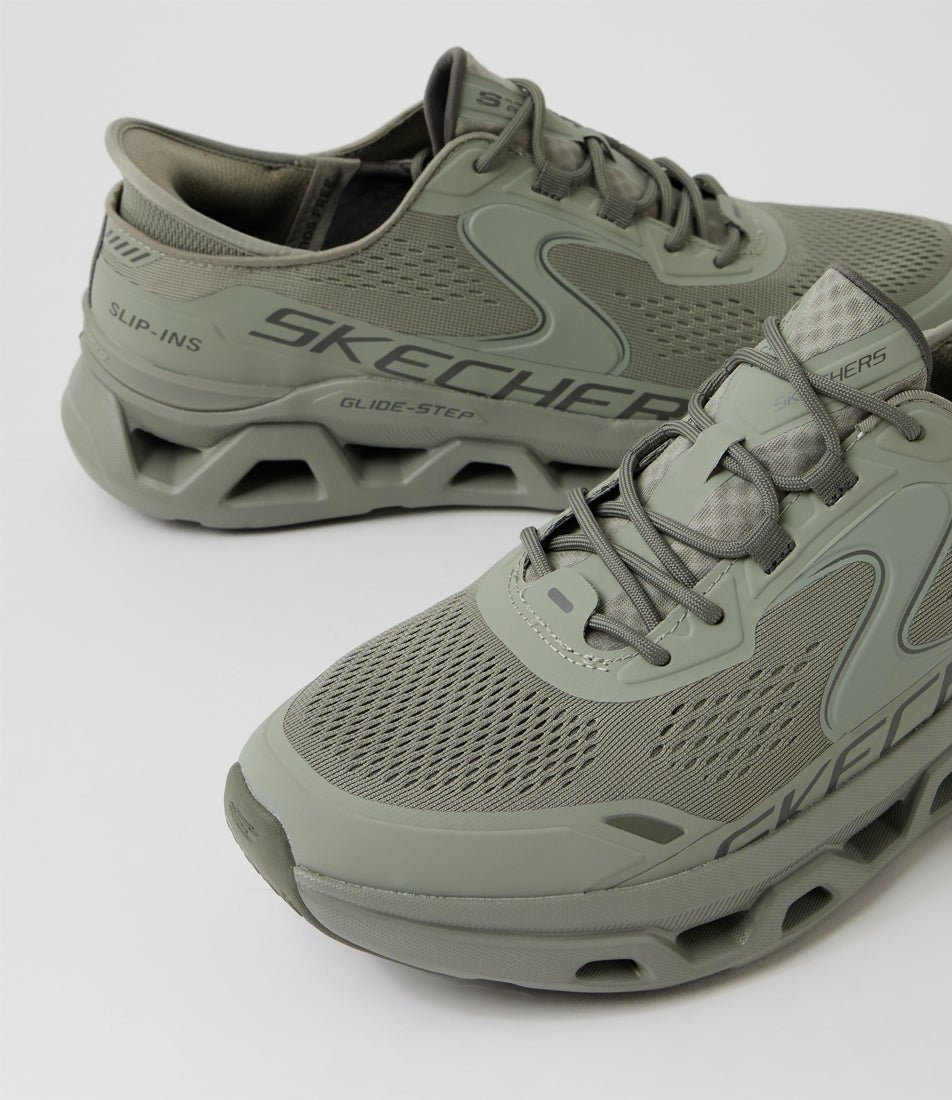 Glide-Step Altus Olive Mesh Sneakers