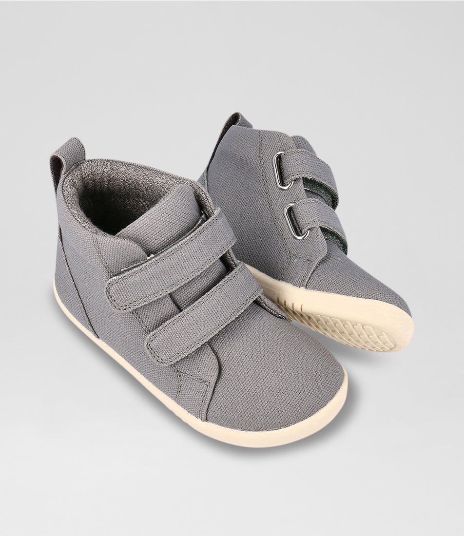 Iw Grass Court High Toddler Circular Gray Canvas Ankle Boots