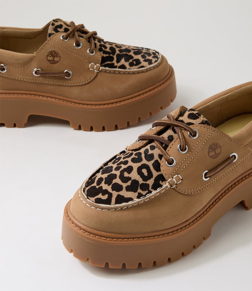 Stone Street Medium Beige Nubuck Suede Boat Shoes