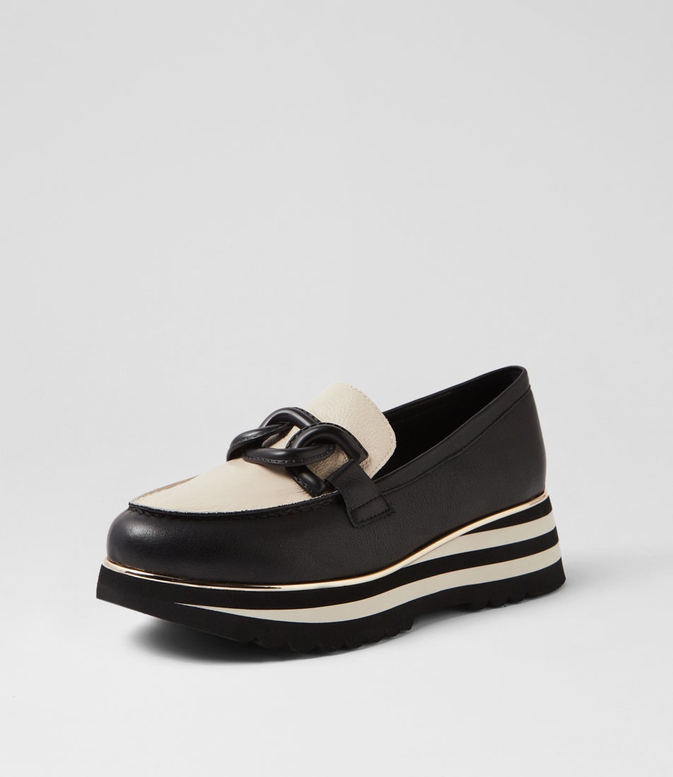 Eaila Black Milk Leather Loafers