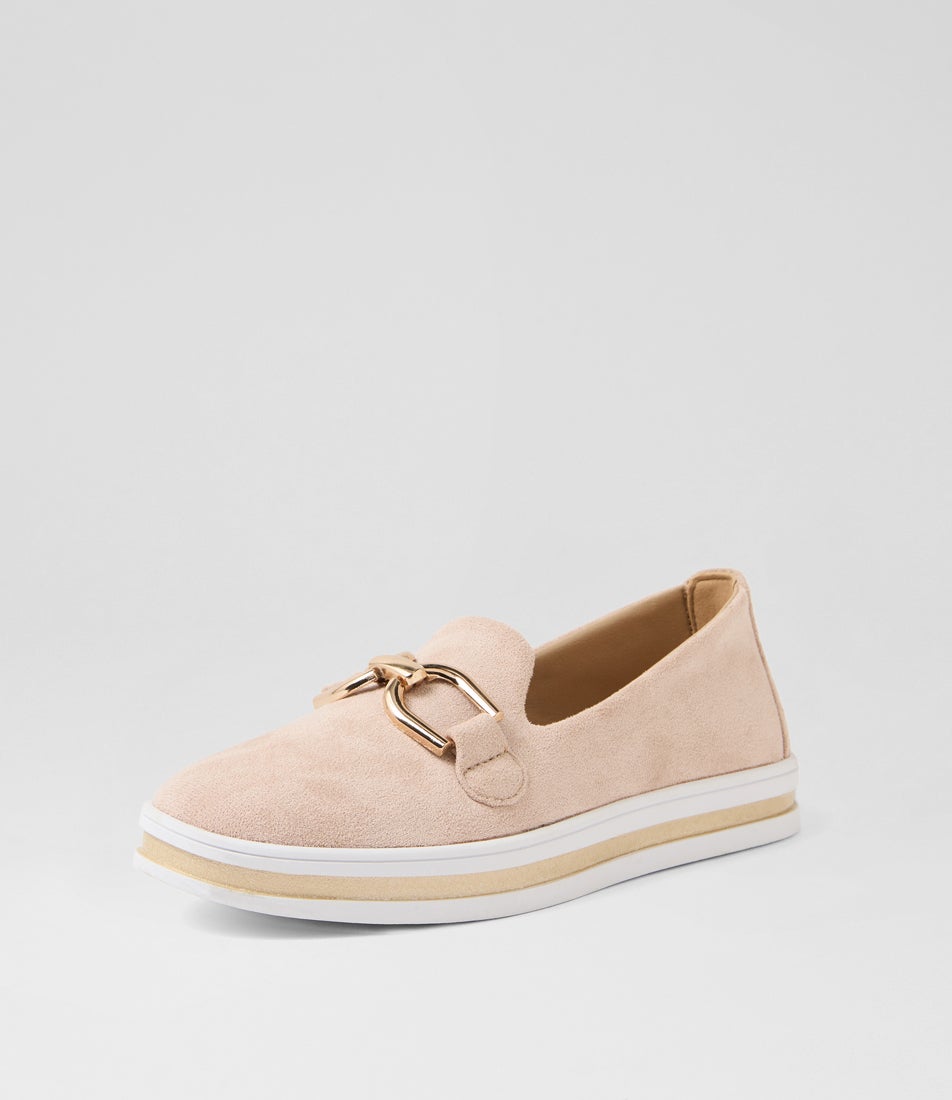Nadison Nude Microsuede Flat Shoes