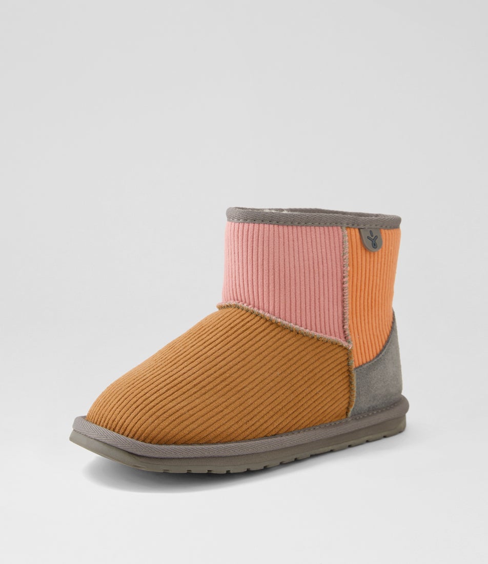 Wallaby Mini Cord Patch Junior Putty Suede Ankle Boots