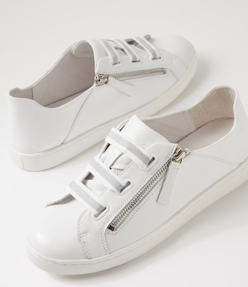 Natilee White Leather Sneakers