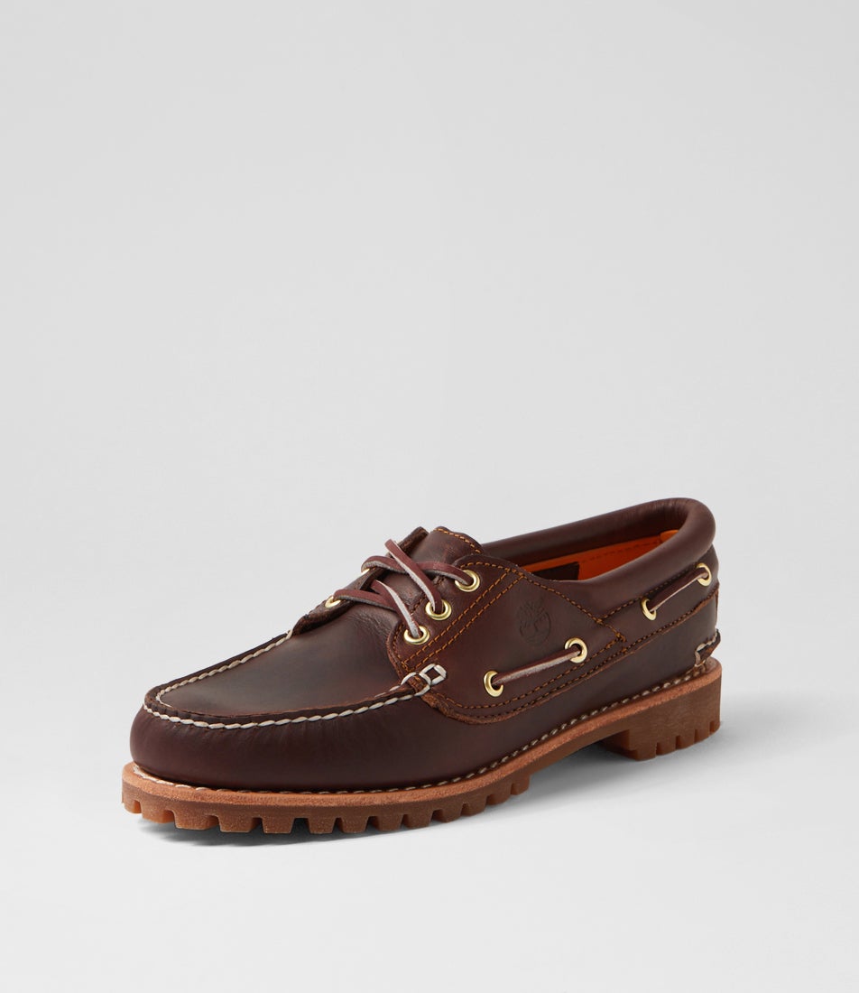 Noreen 3 Eye Brown Leather Boat Shoes